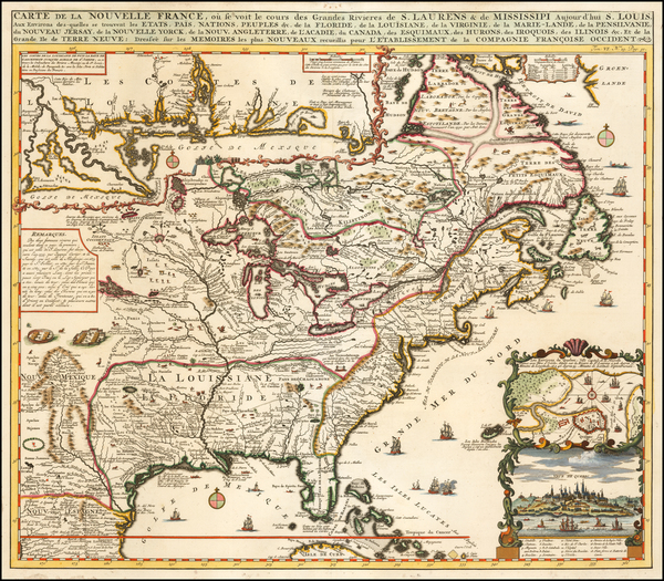 35-United States, South, Midwest and Canada Map By Henri Chatelain