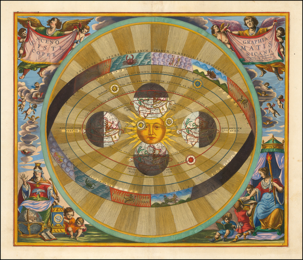 82-Celestial Maps Map By Andreas Cellarius