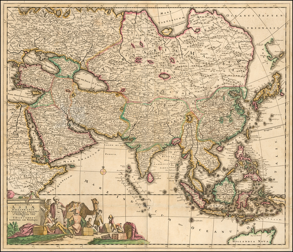 39-Asia Map By Theodorus I Danckerts