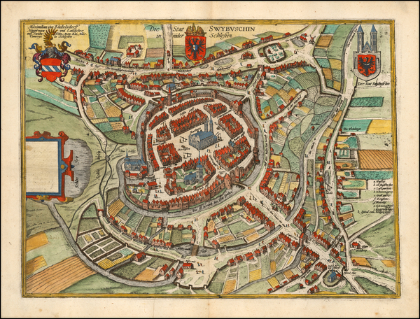 16-Poland Map By Georg Braun  &  Frans Hogenberg