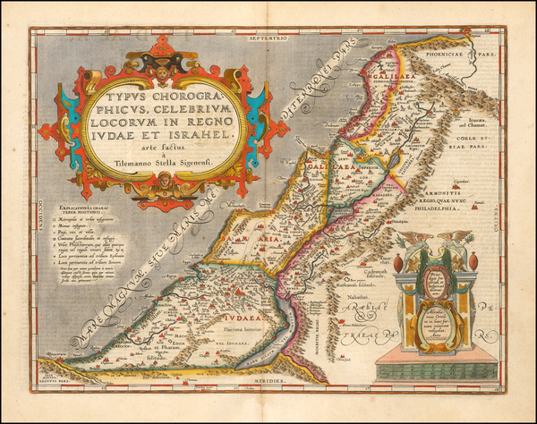 63-Holy Land Map By Abraham Ortelius