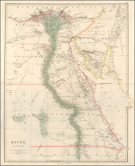 99-Egypt Map By John Arrowsmith