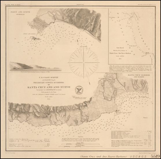 1-California and Other California Cities Map By U.S. Coast & Geodetic Survey