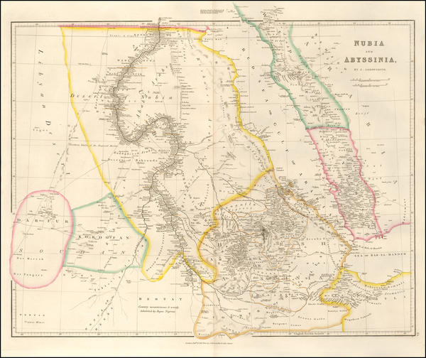 91-North Africa and East Africa Map By John Arrowsmith