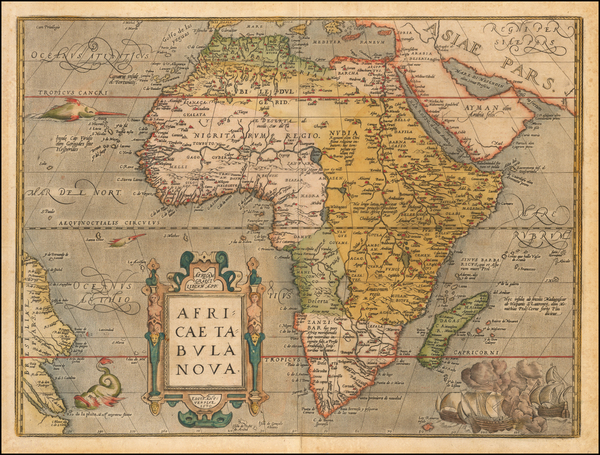 11-Africa Map By Abraham Ortelius