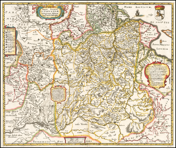 90-Poland, Russia and Baltic Countries Map By Matthaeus Merian