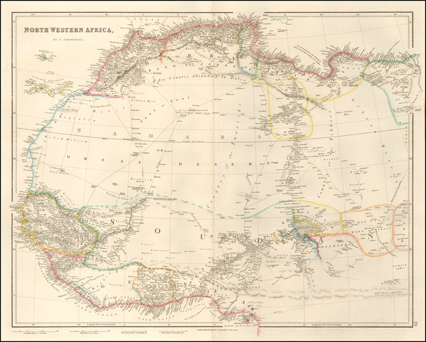 35-North Africa and West Africa Map By John Arrowsmith