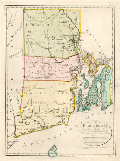 22-New England Map By Daniel Friedrich Sotzmann