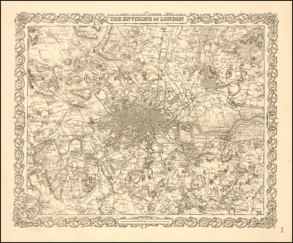 51-British Isles Map By Joseph Hutchins Colton