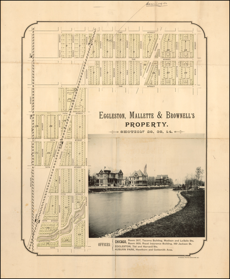 63-Illinois and Chicago Map By Chicago Photo-Gravure Co.