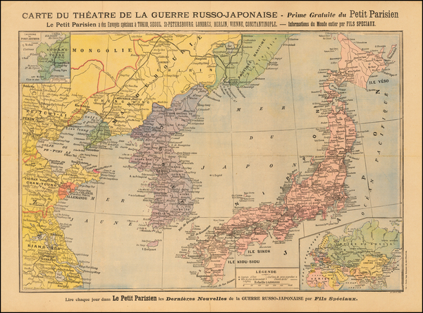 44-China, Japan, Korea and Russia in Asia Map By A Levy