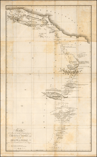 74-North Africa Map By George Francis Lyon