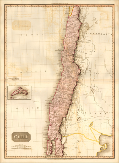 46-South America and Chile Map By John Pinkerton