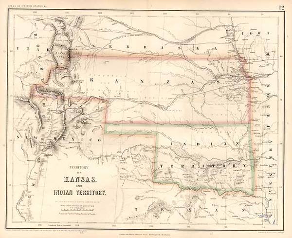 15-Texas, Plains and Rocky Mountains Map By Henry Darwin Rogers  &  Alexander Keith Johnston