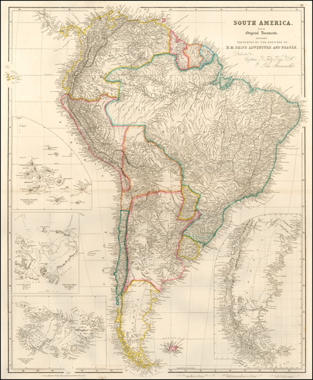 27-South America and Peru & Ecuador Map By John Arrowsmith