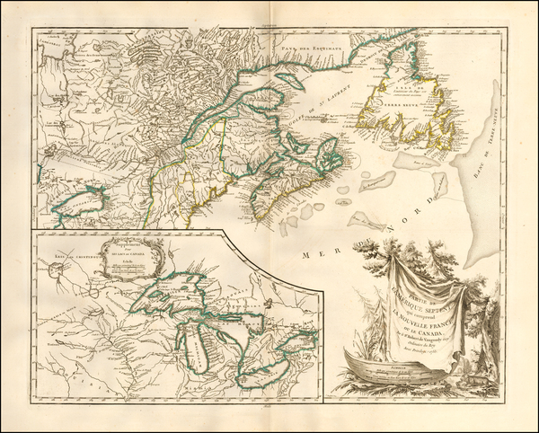 73-New England, Midwest, Michigan, Wisconsin, Eastern Canada and Western Canada Map By Didier Robe