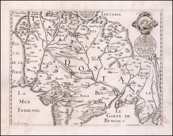 98-India Map By Melchisedec Thevenot / William Baffin
