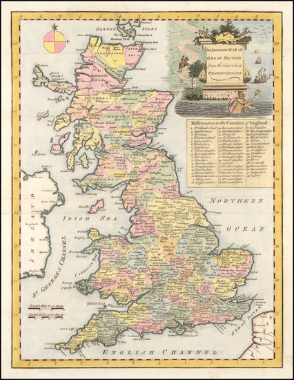 13-British Isles Map By John Senex