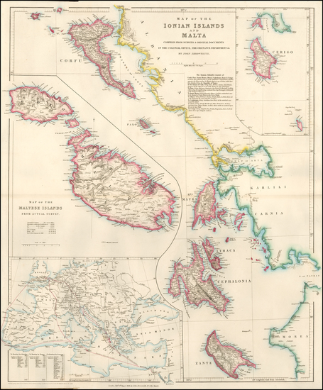 21-Malta and Greece Map By Edward Stanford