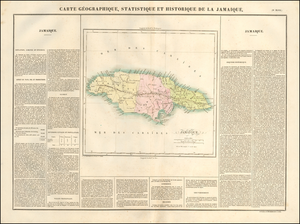 27-Jamaica Map By Jean Alexandre Buchon