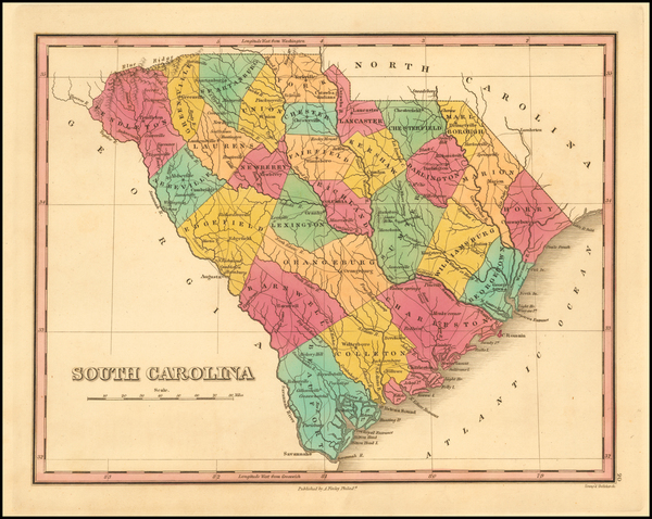 27-South Carolina Map By Anthony Finley