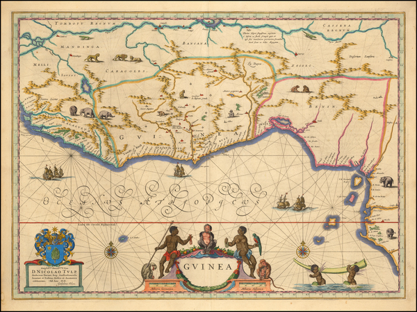 76-West Africa Map By Willem Janszoon Blaeu