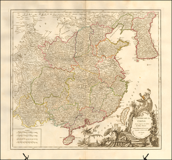 23-China and Korea Map By Gilles Robert de Vaugondy