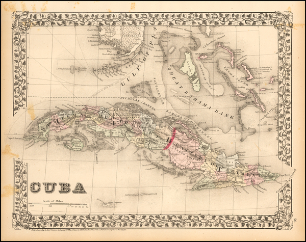 65-Caribbean and Cuba Map By Samuel Augustus Mitchell Jr.