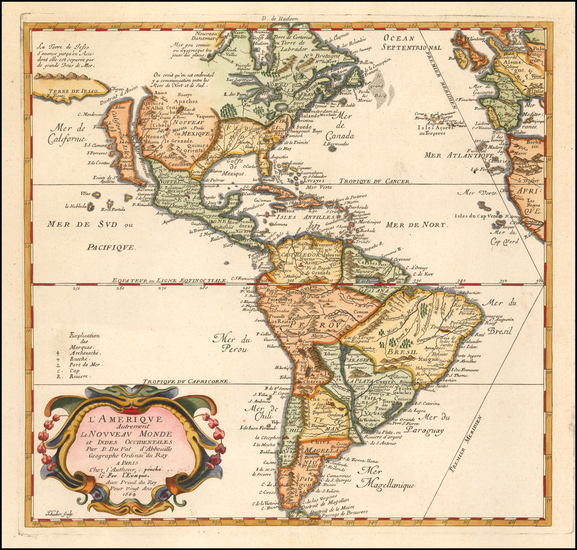 1-California as an Island and America Map By Pierre Du Val