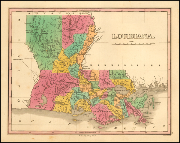 17-Louisiana Map By Anthony Finley