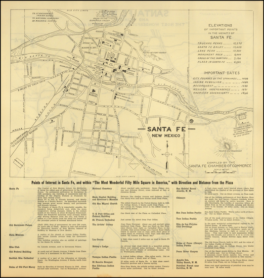 36-New Mexico Map By Santa Fe Chamber of Commerce