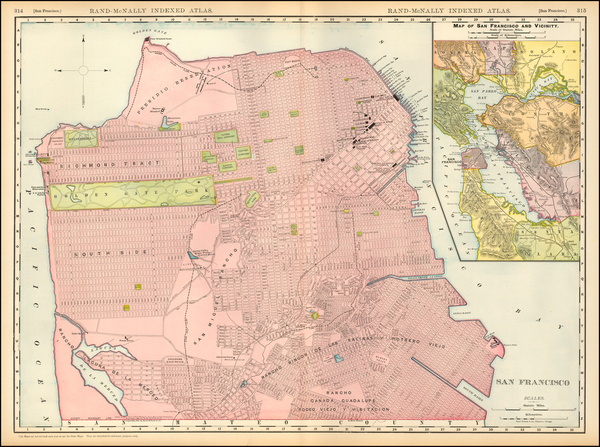 40-San Francisco & Bay Area Map By William Rand  &  Andrew McNally