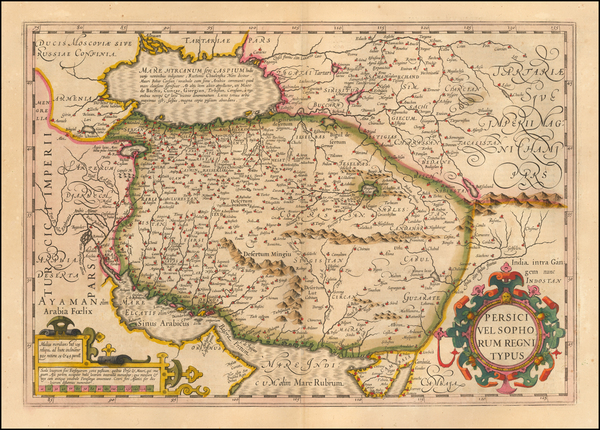 14-Central Asia & Caucasus, Middle East and Persia & Iraq Map By Jodocus Hondius