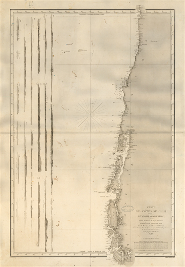 74-Chile Map By Depot de la Marine