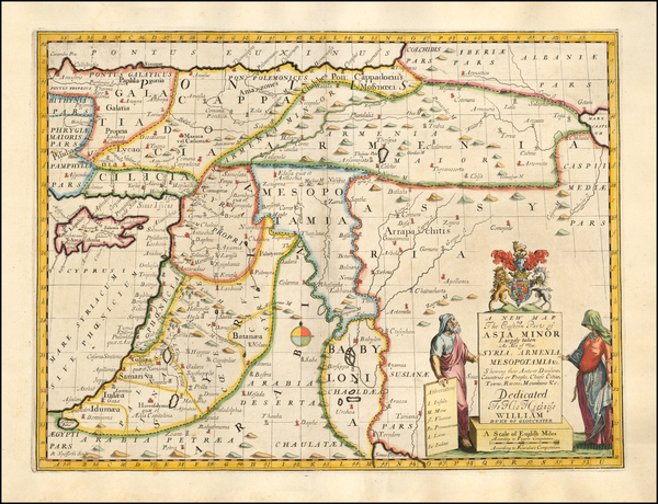 53-Turkey, Middle East and Turkey & Asia Minor Map By Edward Wells