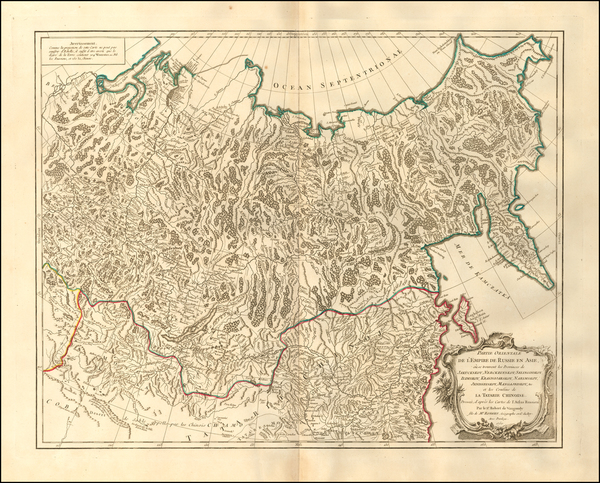 39-China and Russia in Asia Map By Gilles Robert de Vaugondy