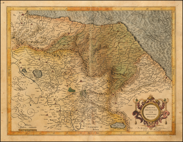 73-Northern Italy Map By  Gerard Mercator