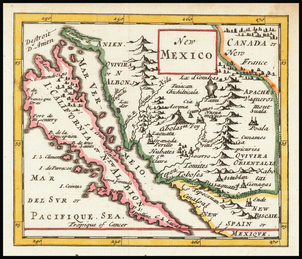 48-Southwest, California and California as an Island Map By Sir Jonas Moore