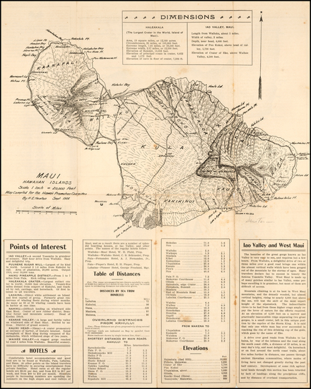 47-Hawaii and Hawaii Map By H. E. Newton