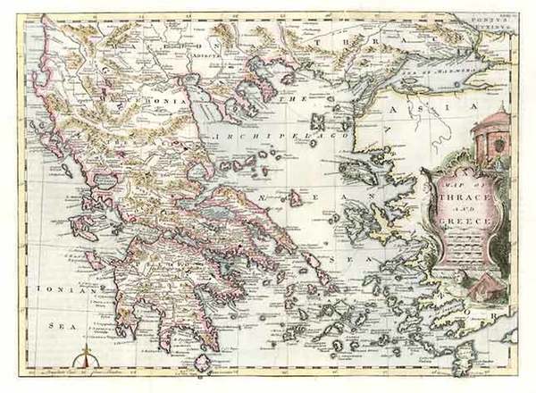 63-Europe, Turkey, Balearic Islands and Greece Map By Thomas Jefferys