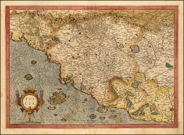 58-Northern Italy Map By  Gerard Mercator