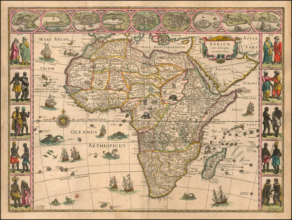 95-Africa Map By Willem Janszoon Blaeu