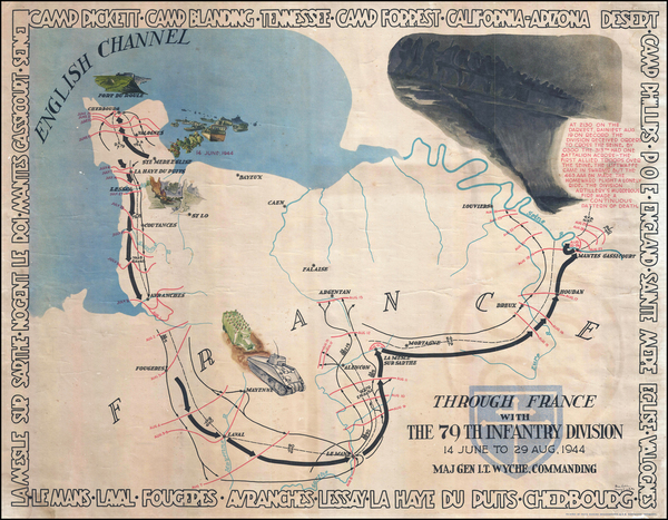 12-Europe, France, World War II and Germany Map By Steve Kalihan  &  Harry D. White