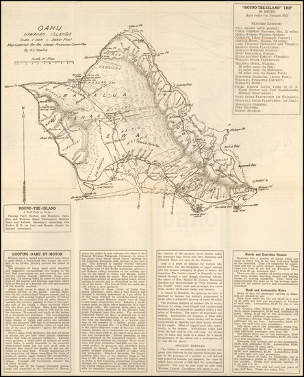 51-Hawaii and Hawaii Map By H. E. Newton