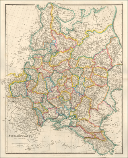 30-Poland and Russia Map By John Arrowsmith