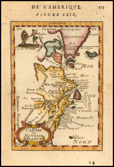 2-New England and Canada Map By Alain Manesson Mallet