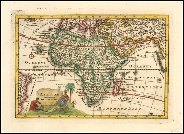 15-Africa Map By Adam Friedrich Zurner / Johann Christoph Weigel