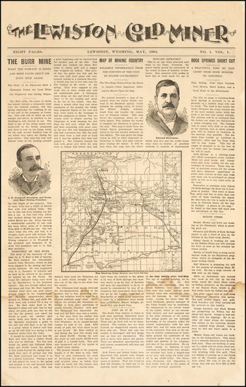 30-Wyoming Map By The Lewiston Goldminer