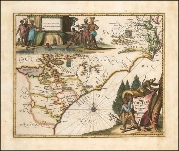 7-Southeast, Virginia, Georgia, North Carolina and South Carolina Map By John Ogilby