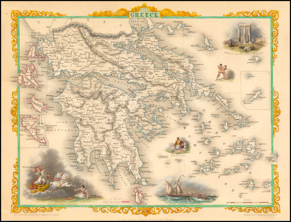 32-Mediterranean, Balearic Islands and Greece Map By John Tallis